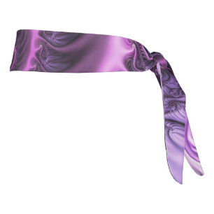 Vivid Abstract Cool Pink Purple Fractal Art Spiral Tie Headband