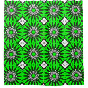 Vivid Abstract Digital Art Shower Curtain" Curtain