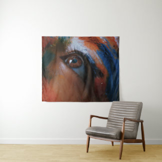 Vivid Abstract Eye Art Tapestry