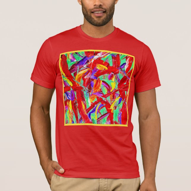 Vivid Abstract Pattern T-Shirt (Front)