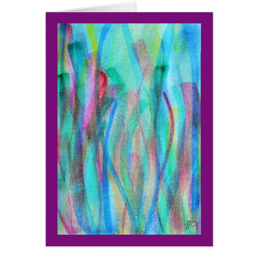 Vivid abstract watercolor cards (Front)