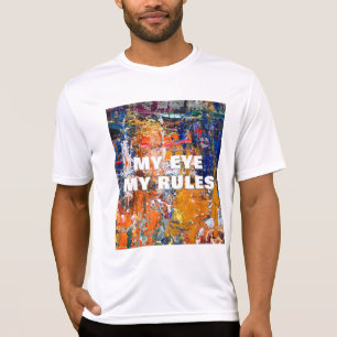 Vivid Abstraction – Oil Paint Chaos on Artist’s Pa T-Shirt