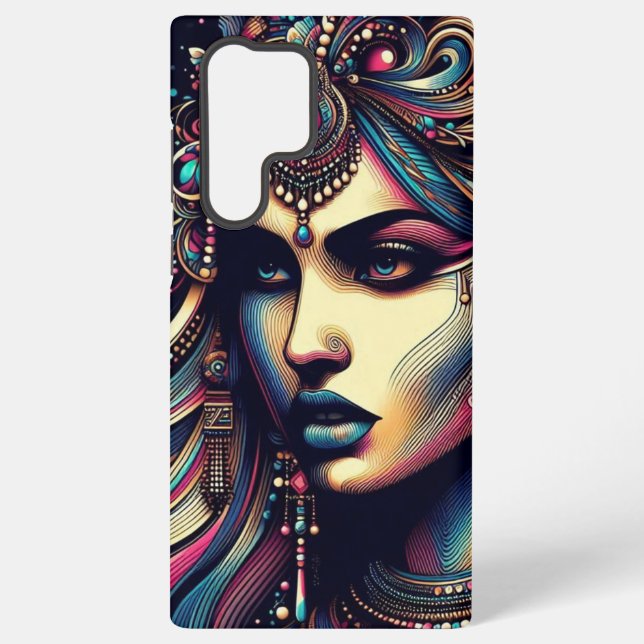 Vivid Aesthetic Portrait – Vibrant Art Design  Samsung Galaxy Case (Back)