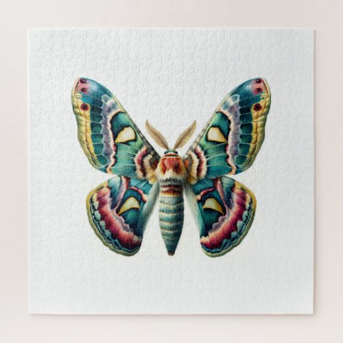 Vivid Aethes Moth IREF651 _ Watercolor Jigsaw Puzzle