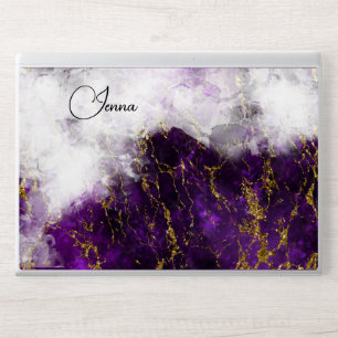 Vivid Amethyst Crystal Gold HP Laptop Skin