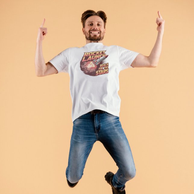 Vivid and Bold Rocket Launch T-Shirt (Creator Uploaded)