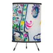 Vivid and Vibrant Mexican Art Table Lamp (Front)