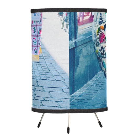 Vivid and Vibrant Mexican Art Table Lamp (Back)