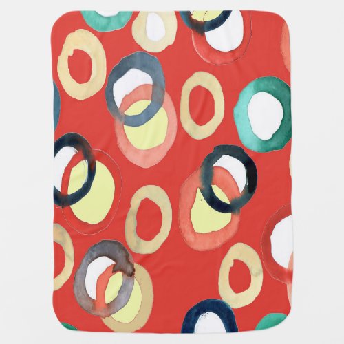 Vivid Aquarelle Abstract Background Art Baby Blanket