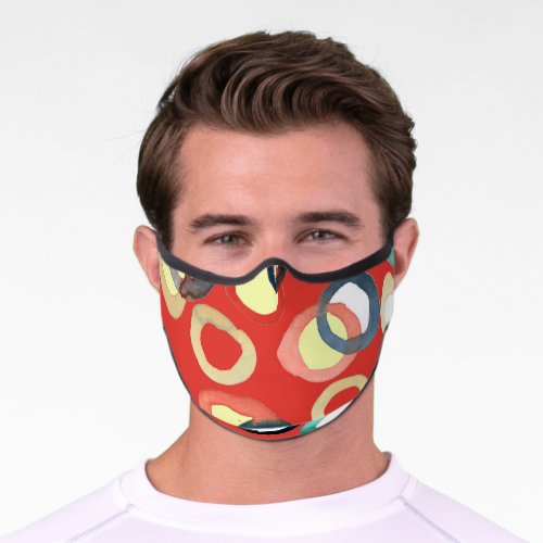 Vivid Aquarelle Abstract Background Art Premium Face Mask