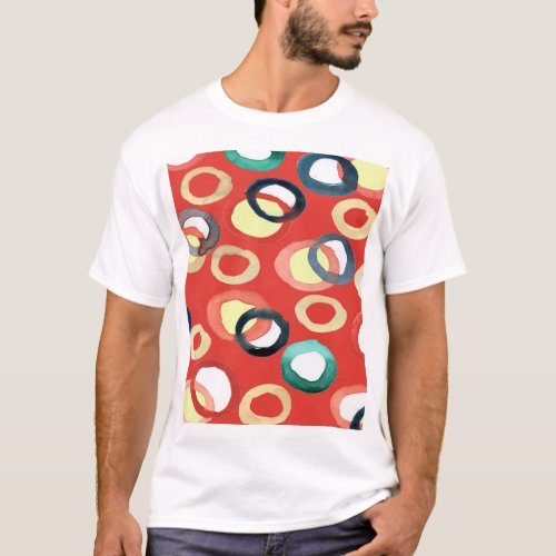 Vivid Aquarelle Abstract Background Art T_Shirt