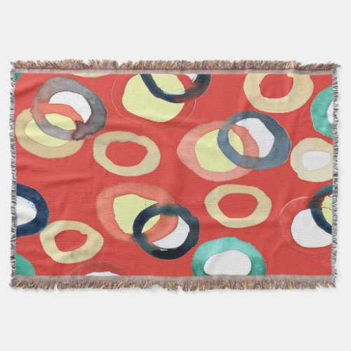 Vivid Aquarelle Abstract Background Art Throw Blanket