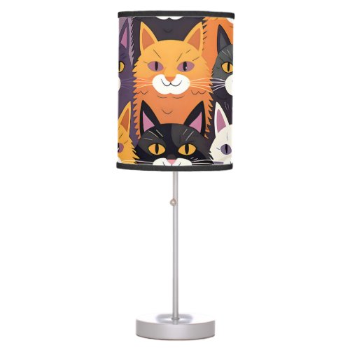 Vivid Artwork Featuring Yellow Black and White P Table Lamp