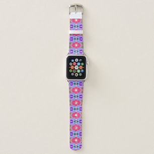 Vivid Aurora Kaleidoscope Electric Bloom Apple Watch Band