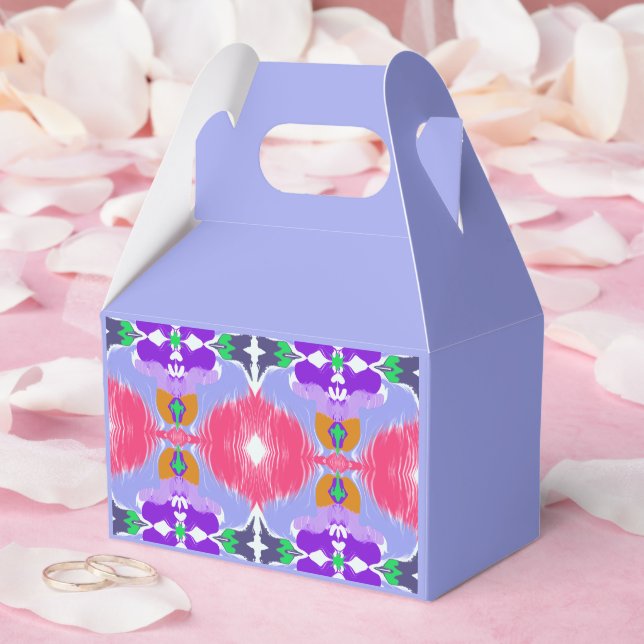 Vivid Aurora Kaleidoscope Electric Bloom Favor Boxes (Wedding)