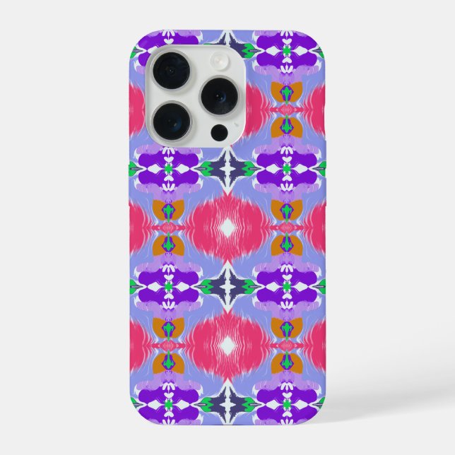 Vivid Aurora Kaleidoscope Electric Bloom iPhone Case (Back)