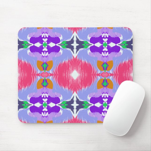 Vivid Aurora Kaleidoscope Electric Bloom Mouse Pad (With Mouse)
