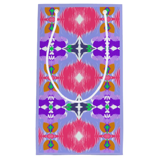 Vivid Aurora Kaleidoscope Electric Small Gift Bag (Front)