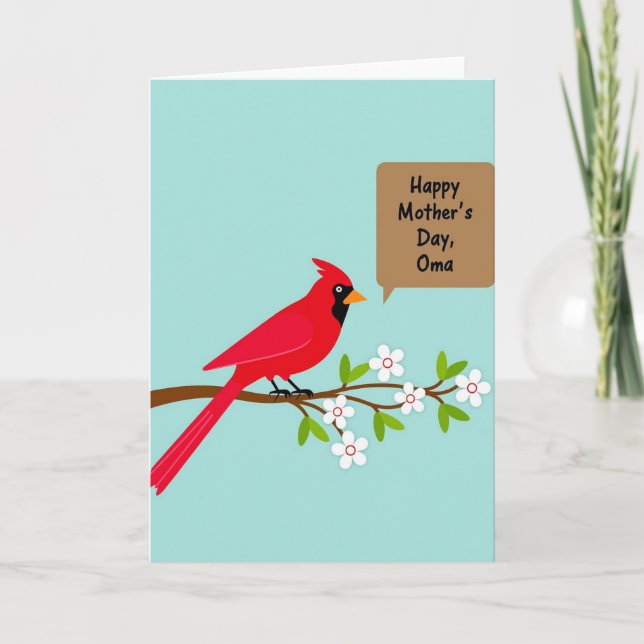 Vivid Bird Floral Mothers Day Card (Front)