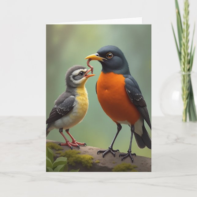 Vivid Birds Fathers Day Card (Front)
