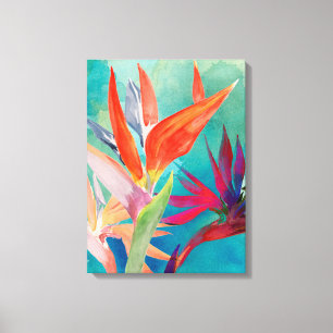 Vivid Birds of Paradise Canvas Print