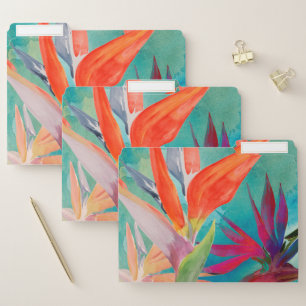 Vivid Birds of Paradise File Folder