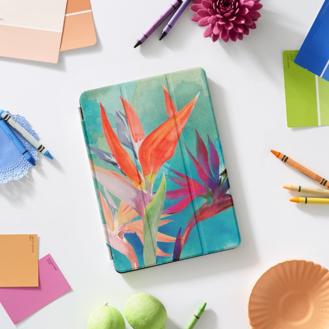 Vivid Birds of Paradise iPad Pro Cover (Desk)