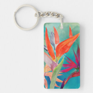 Vivid Birds of Paradise Keychain