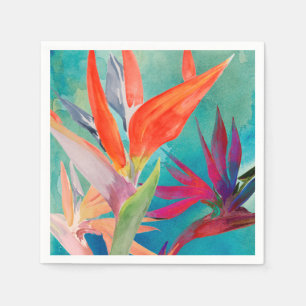 Vivid Birds of Paradise Napkins