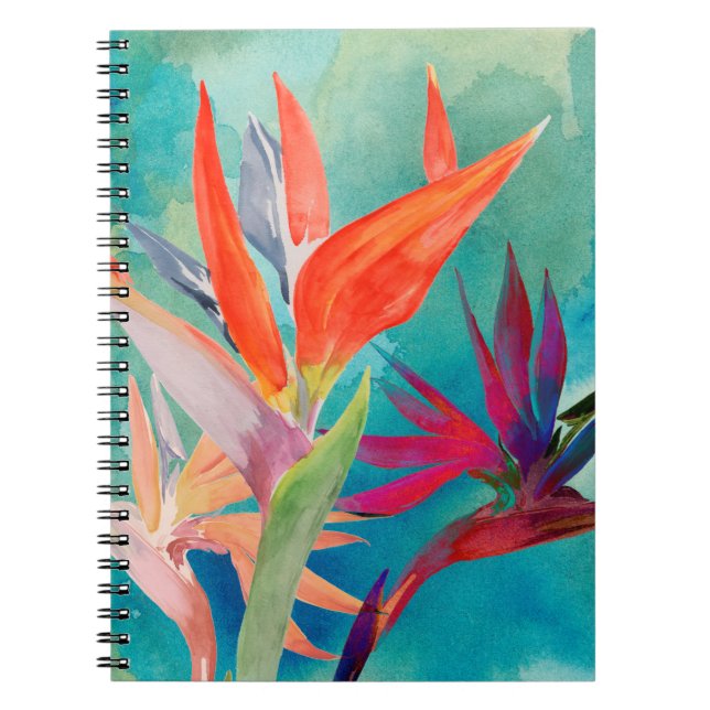 Vivid Birds of Paradise Notebook (Front)