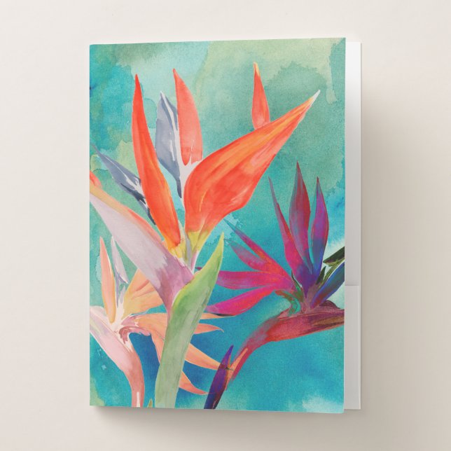 Vivid Birds of Paradise Pocket Folder (Front)