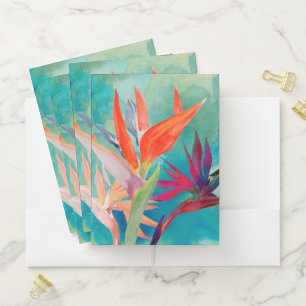 Vivid Birds of Paradise Pocket Folder