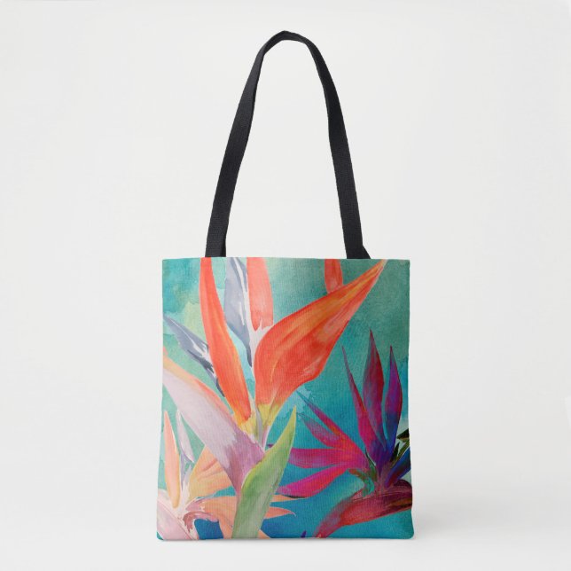 Vivid Birds of Paradise Tote Bag (Front)