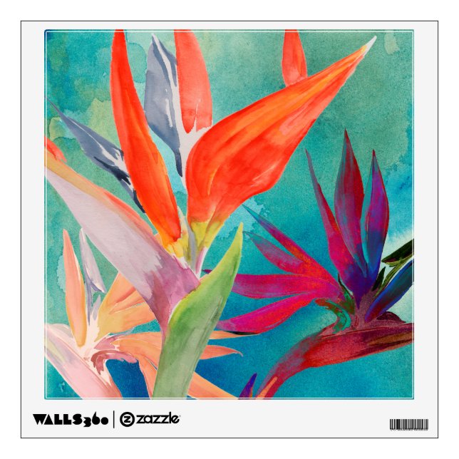 Vivid Birds of Paradise Wall Decal (Front)