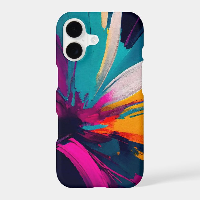 Vivid Bloom – Explosive Abstract Floral Energy iPhone Case (Back)