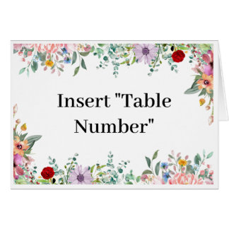 Vivid Bloom – Multicolor Floral Table Numbers