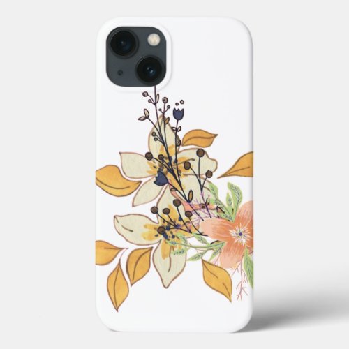 Vivid Bloom on Black iPhone Cover