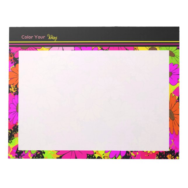 Vivid Bloom Vibes Notepad (Front)