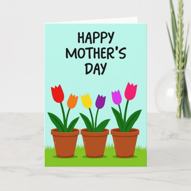 Vivid Blooms Mothers Day Card (Front)