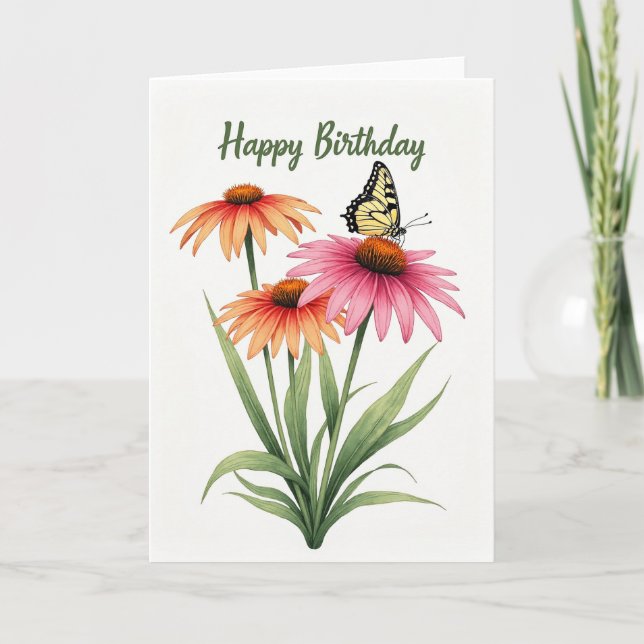 Vivid Blossom Birthday Card (Front)