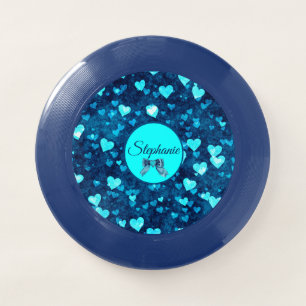 Vivid Blue Hearts Wham-O Frisbee