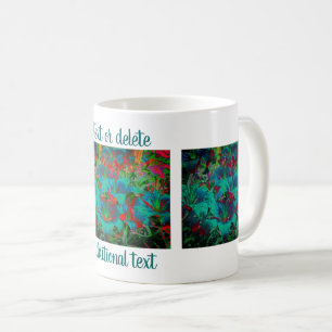 Vivid Blue Lilies Floral Art Personalized Coffee Mug