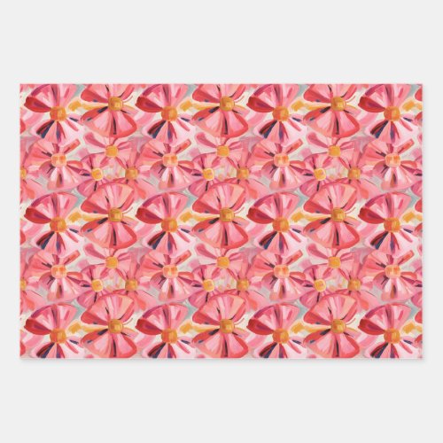 Vivid Bow Impressions Wrapping Paper Sheets