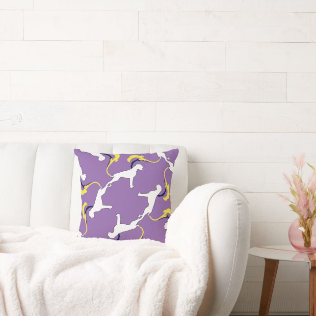 Vivid Boxer Throw Pillow – Floral Pattern (Couch)