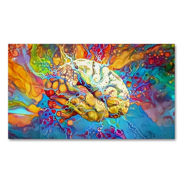 Vivid brain - Business Card Magnet (Front)