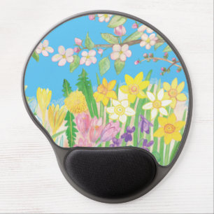 Vivid & Bright Spring Flowers that Radiate Joy Gel Mouse Pad