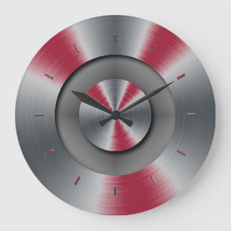 Vivid Burgundy Tones Color Complementing Large Clock