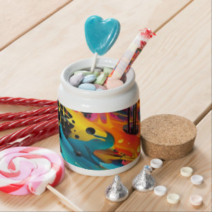 Vivid Chaos Splash Graffiti Candy Jar