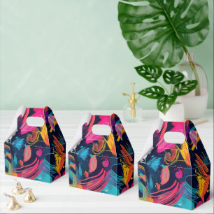 Vivid Chaos Splash Graffiti Favor Boxes