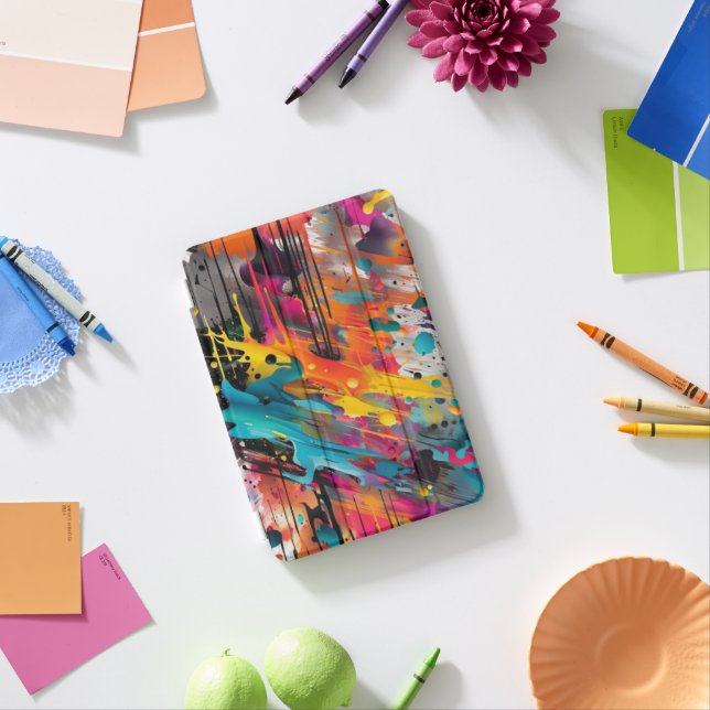 Vivid Chaos Splash Graffiti iPad Mini Cover (In Situ)